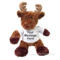 12" Personalized Stuffed valentines day plush moose